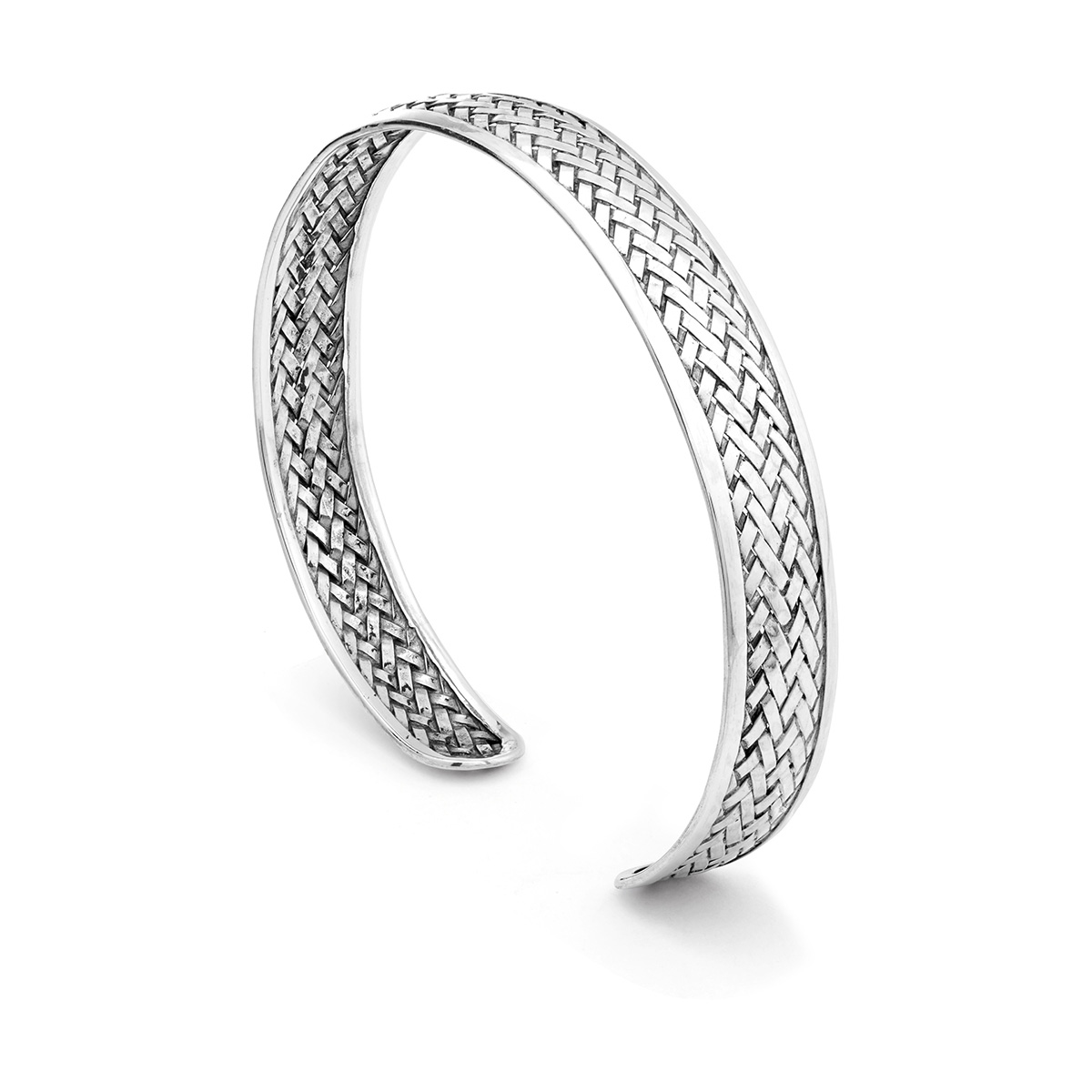 Atuh Silver Bracelet by Nusa (Angle View)