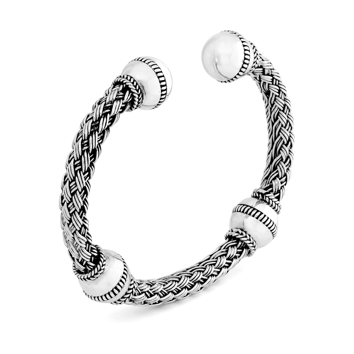Balian Silver Bracelet by Nusa (Angle View)