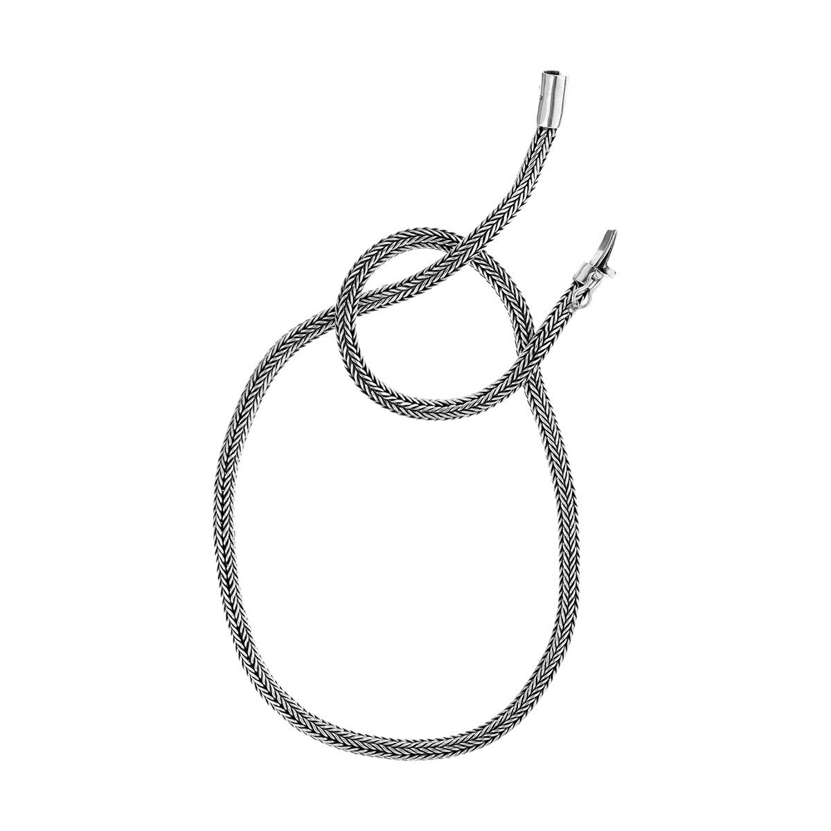 Canggu Zilveren Schakel Ketting door Nusa (Bovenaanzicht)