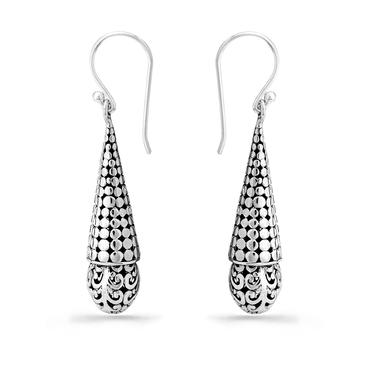 Gajah Zilveren Oorbellen door Nusa (Zijaanzicht)