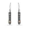 Heliconia Silver & Gold Earrings by Nusa (Front View)