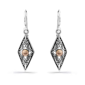 Jepun Zilveren & Gouden Oorbellen door Nusa (Vooraanzicht)