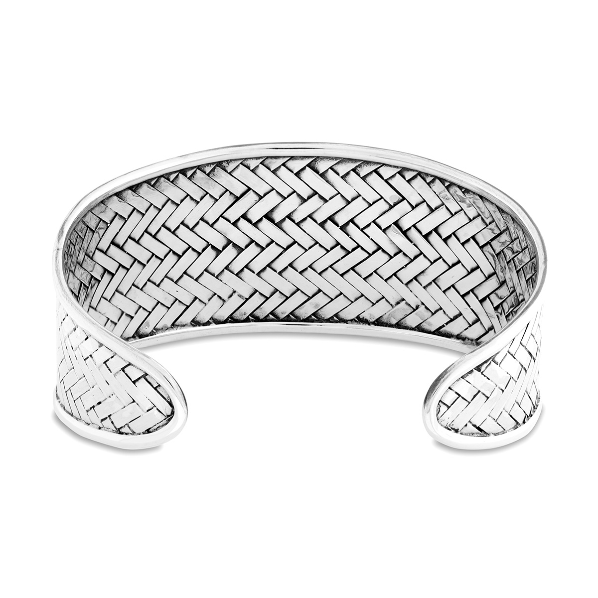 Karma Silver Cuff by Nusa (Back View)