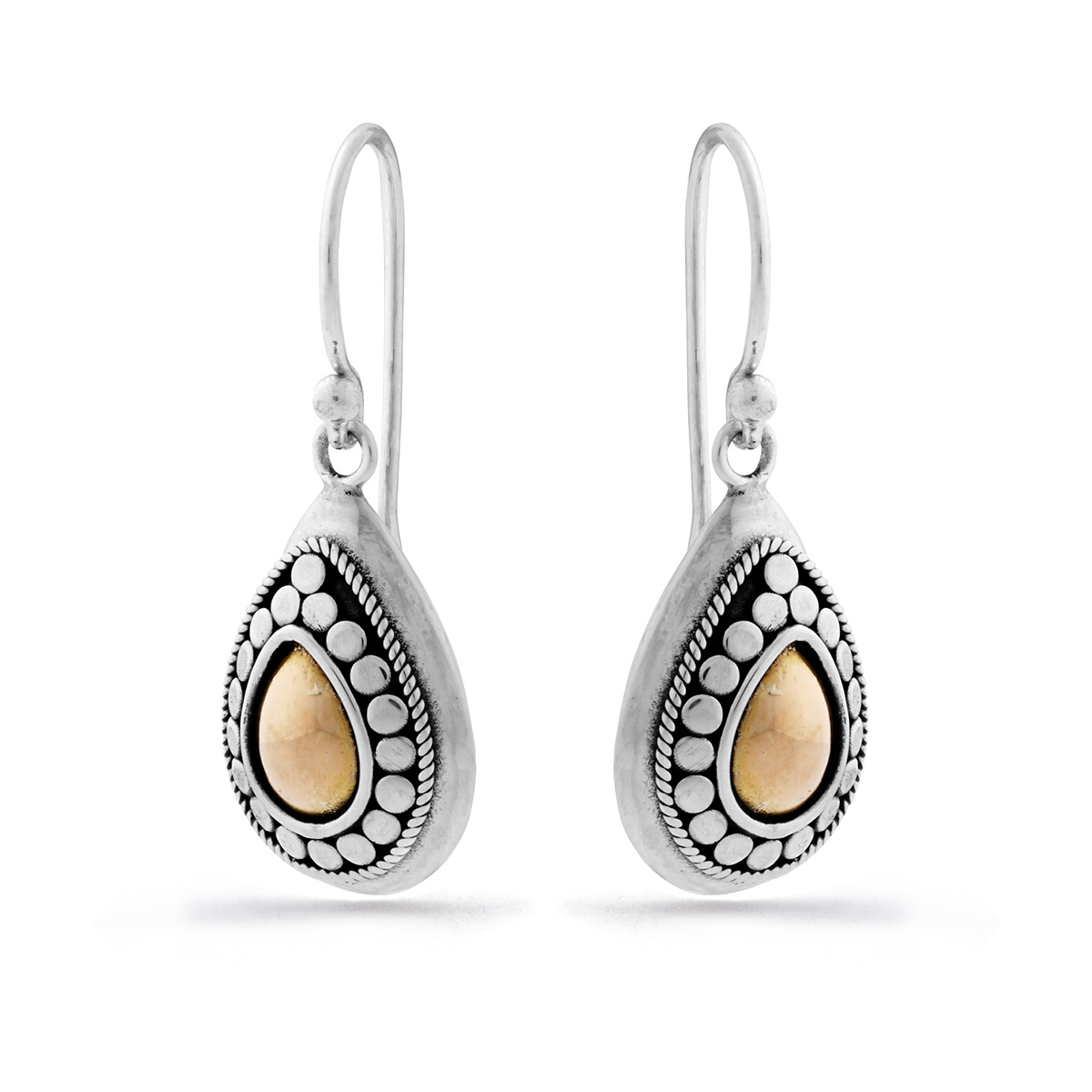 Kertas Silver & Gold Earrings by Nusa (Angle View)