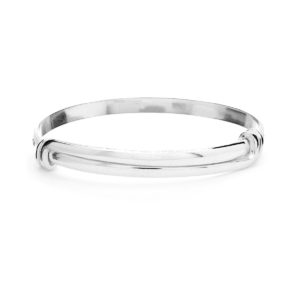 Ketut Silver Baby Bracelet by Nusa (Front View)