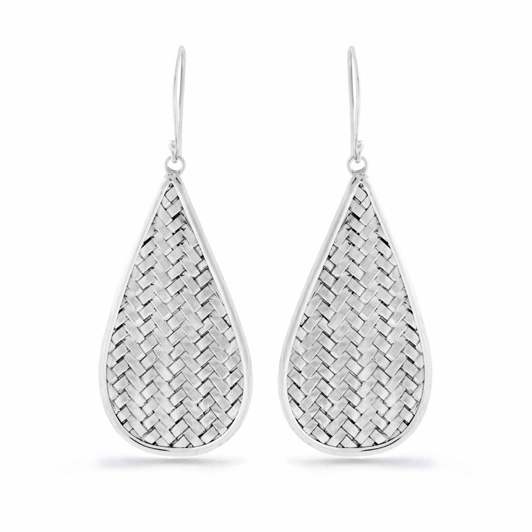 Bundar Hammered Silver Earrings - Nusa