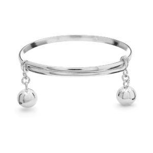 Made Silver Baby Anklet by Nusa (Front View)