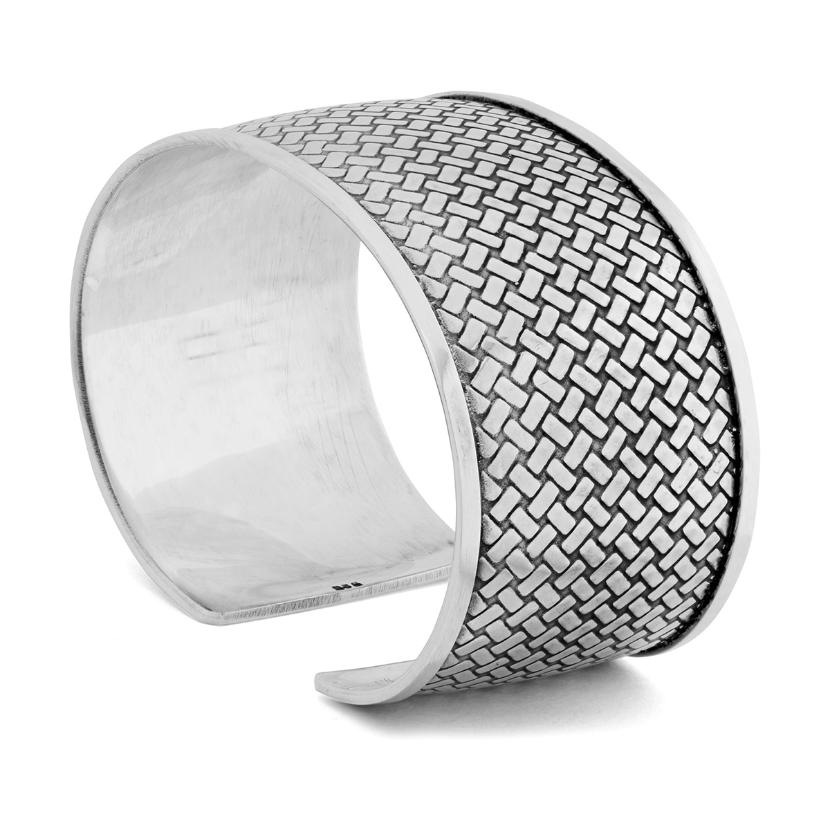 Melasti Silver Cuff by Nusa (Angle View)