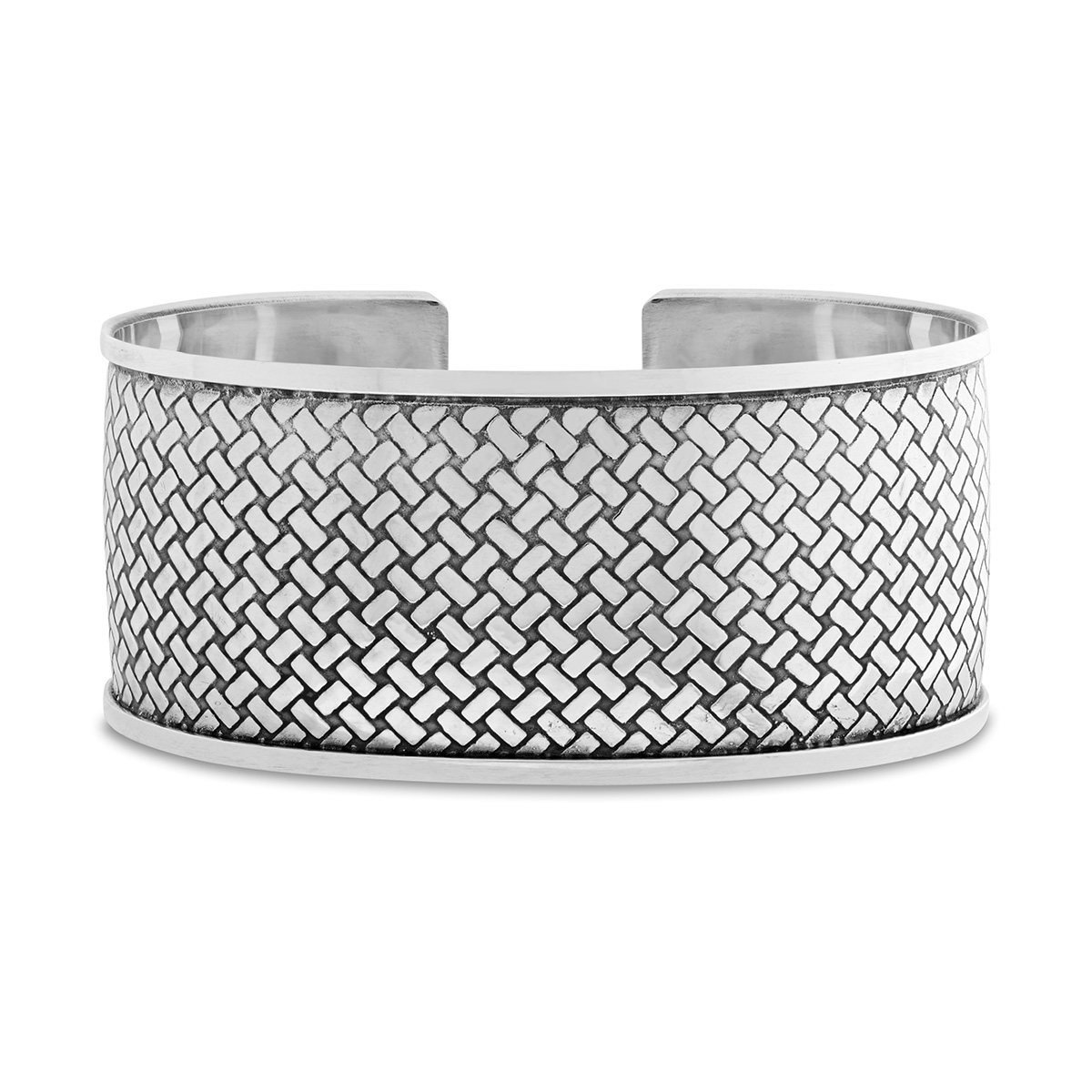 Melasti Silver Cuff by Nusa (Front View)