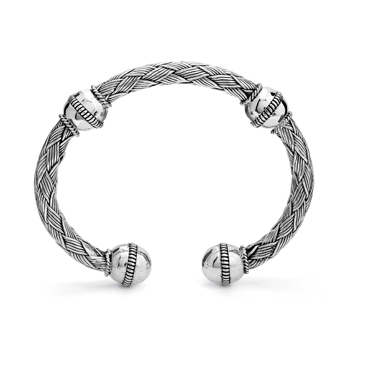 Pulseira de Prata Padma por Nusa (Vista Superior)