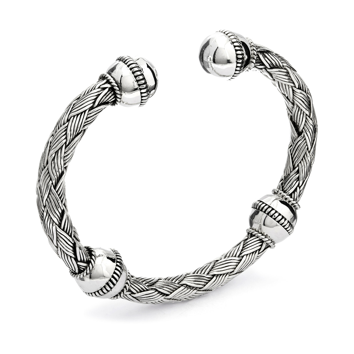 Pulseira de Prata Padma por Nusa (Vista Angular)