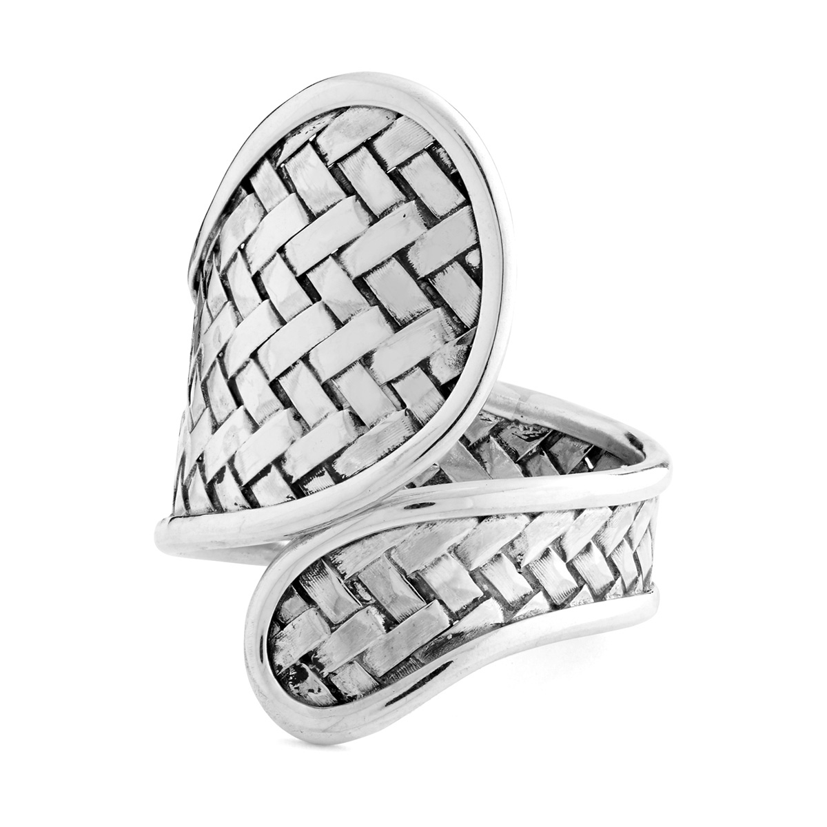 Woven on sale silver ring