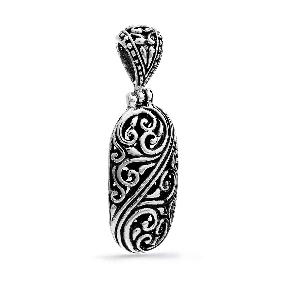 Saba Silver Pendant by Nusa (Angle View)