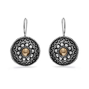 Sangsit Zilveren en gouden Oorbellen door Nusa (Vooraanzicht)