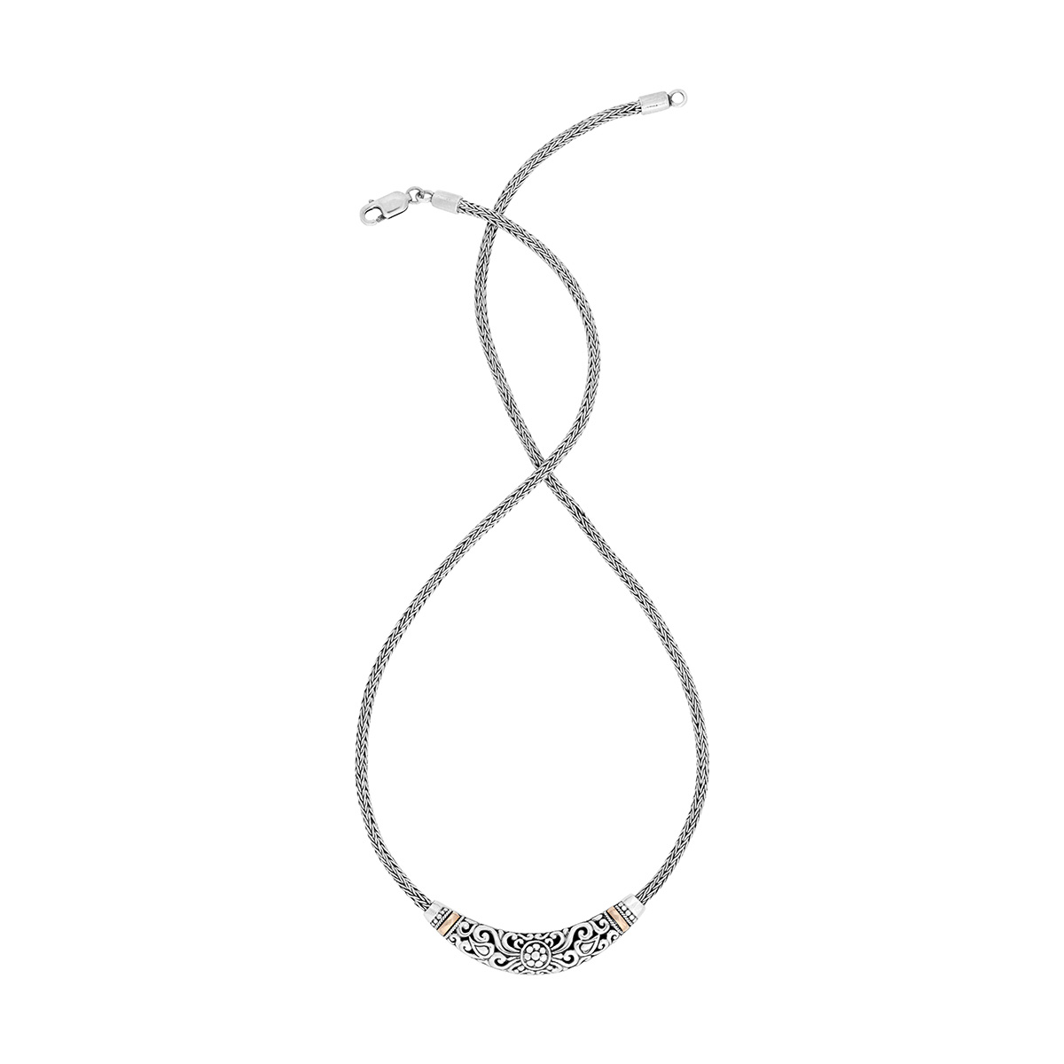 Sari Silver Necklace by Nusa (Top View)