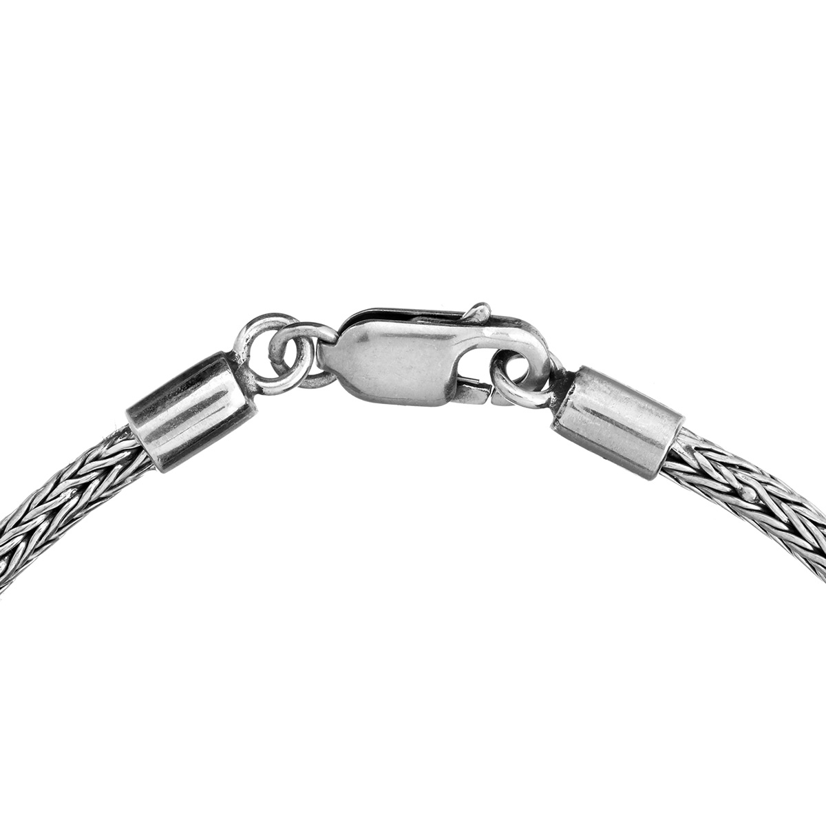 Sari Silver Necklace by Nusa (Clasp View)