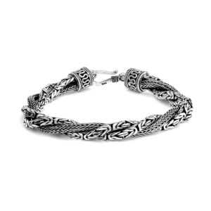 Seminyak Silver Bracelet by Nusa (Front View)