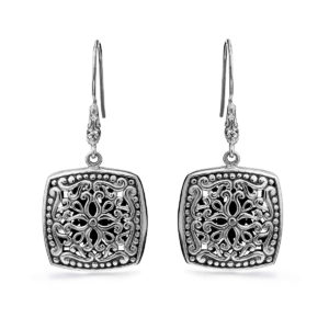 Taro Zilveren Oorbellen door Nusa (Vooraanzicht)